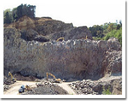 本小松石の採掘現場